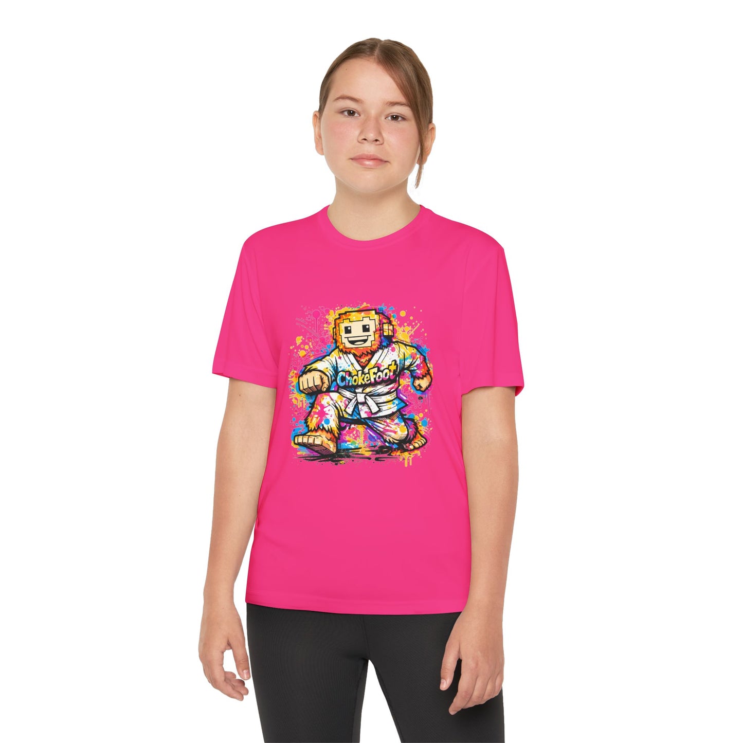 Kids Jiu-Jitsu Competitor T-Shirt — Colorful ChookFoot Gi Mascot Tee