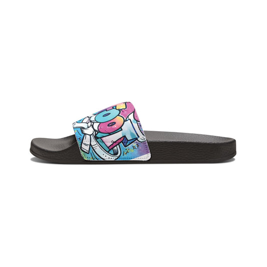 Youth Unicorn Bigfoot Graffiti Slide ChokeFoot Sandals — Removable Strap Kids Slides