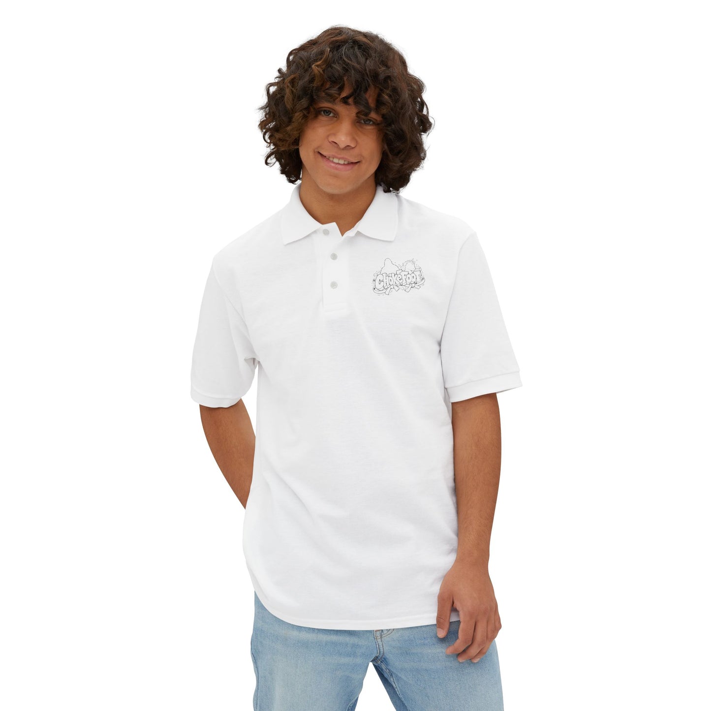 Piqué ChokeFoot Polo Shirt — Subtle Chest Logo Golf & Casual Polo