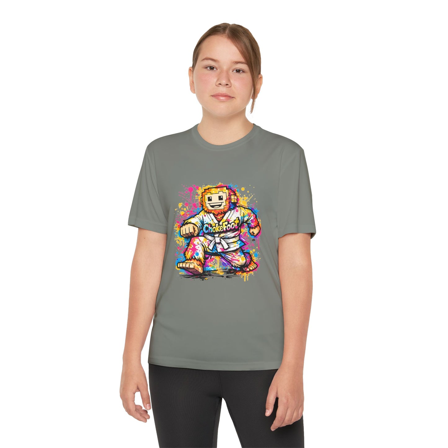 Kids Jiu-Jitsu Competitor T-Shirt — Colorful ChookFoot Gi Mascot Tee