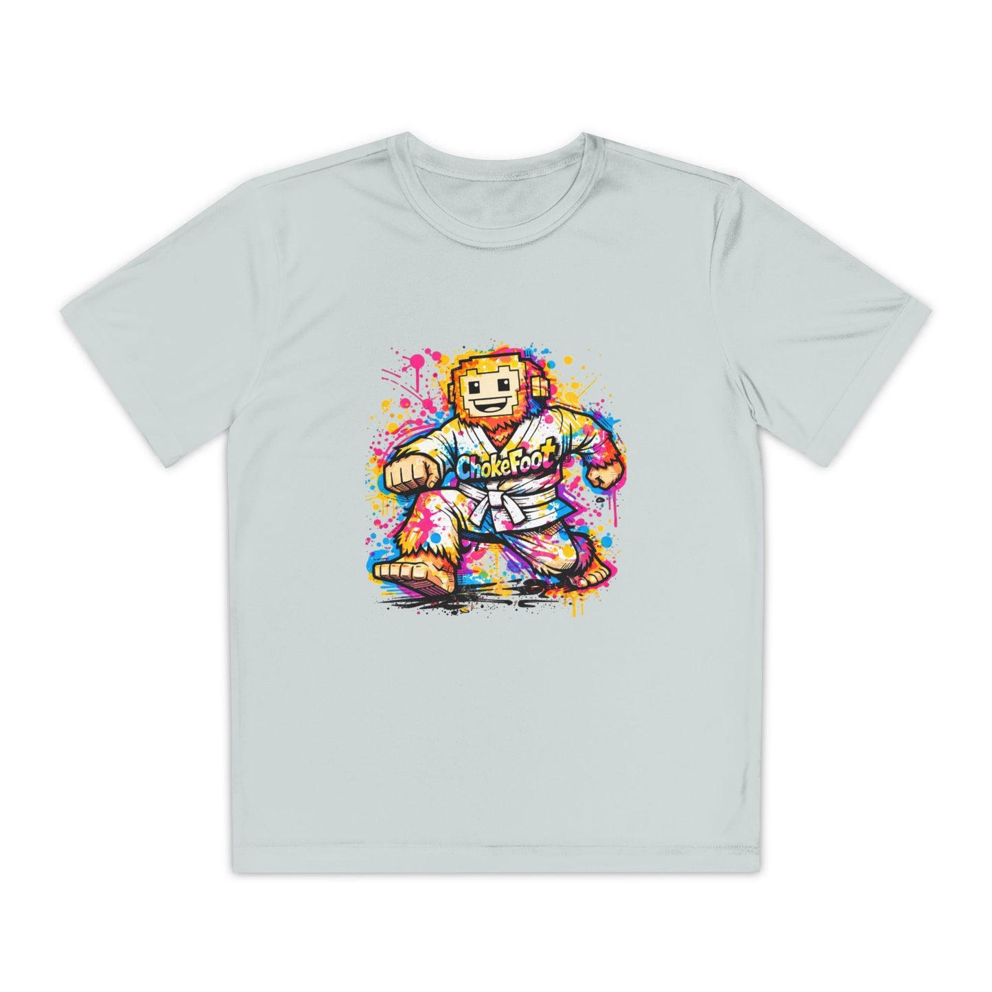 Kids Jiu-Jitsu Competitor T-Shirt — Colorful ChookFoot Gi Mascot Tee
