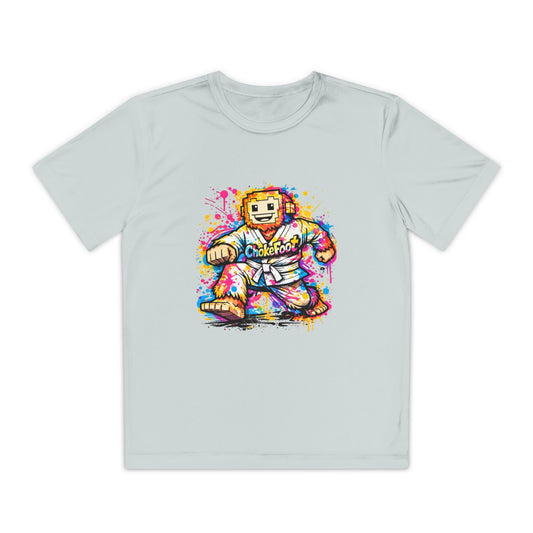 Kids Jiu-Jitsu Competitor T-Shirt — Colorful ChookFoot Gi Mascot Tee