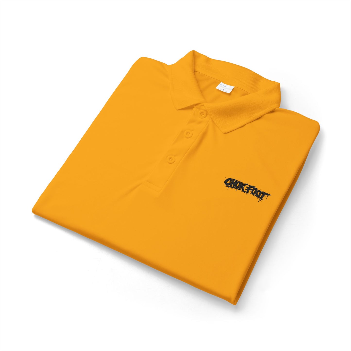 Embroidered Crew Polo — ChokeFoot Logo Athletic Performance Shirt