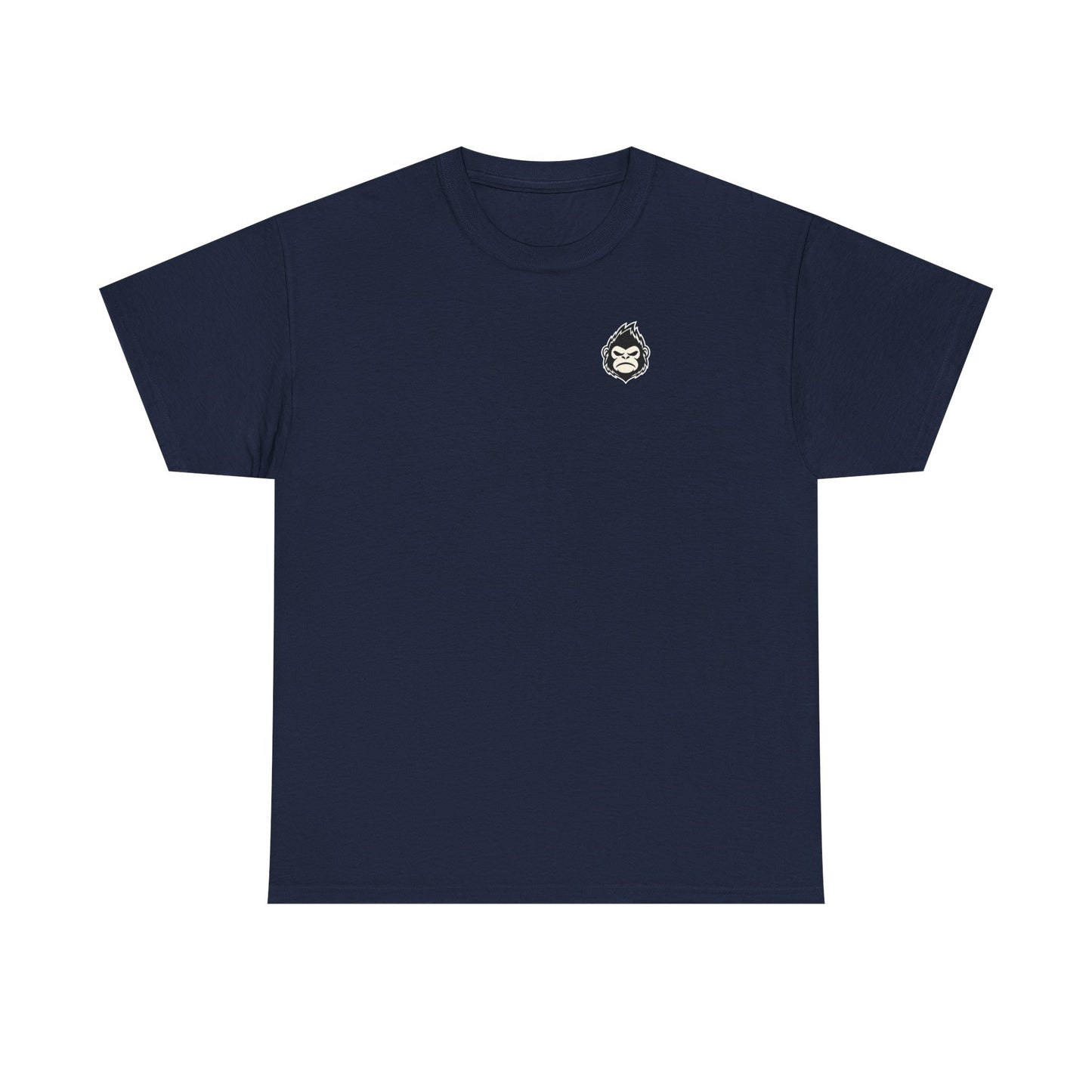 ChokeFoot Patch Tee — Minimal White T‑Shirt with Small ChokeFoot Badge
