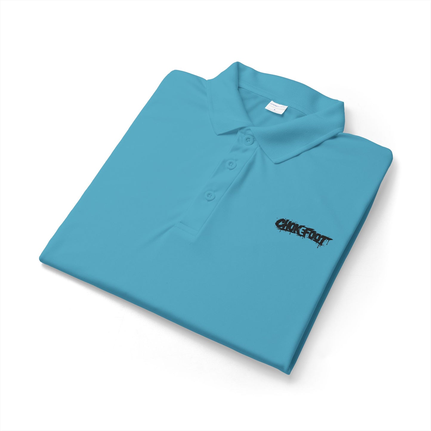Embroidered Crew Polo — ChokeFoot Logo Athletic Performance Shirt