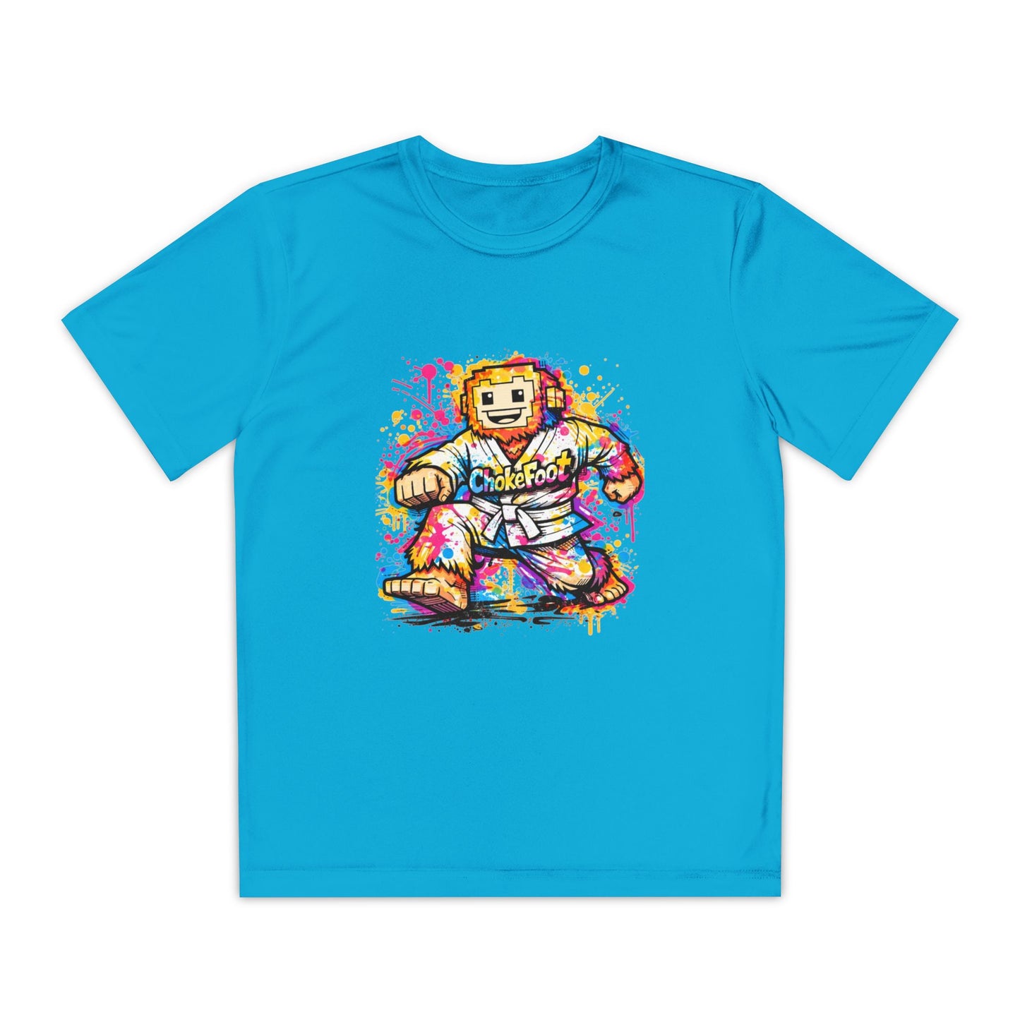 Kids Jiu-Jitsu Competitor T-Shirt — Colorful ChookFoot Gi Mascot Tee