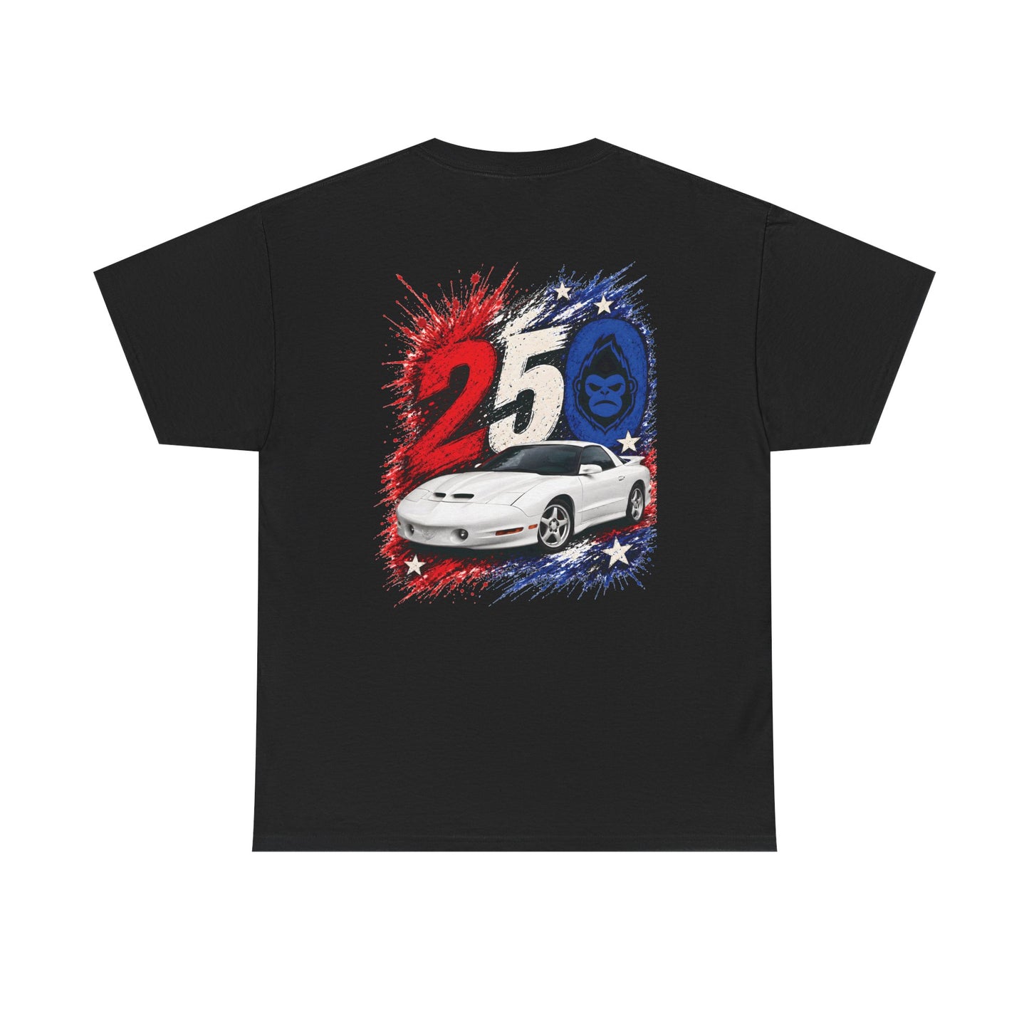 25th Anniversary Firehawk T‑Shirt — Retro Muscle Car Graphic Tee