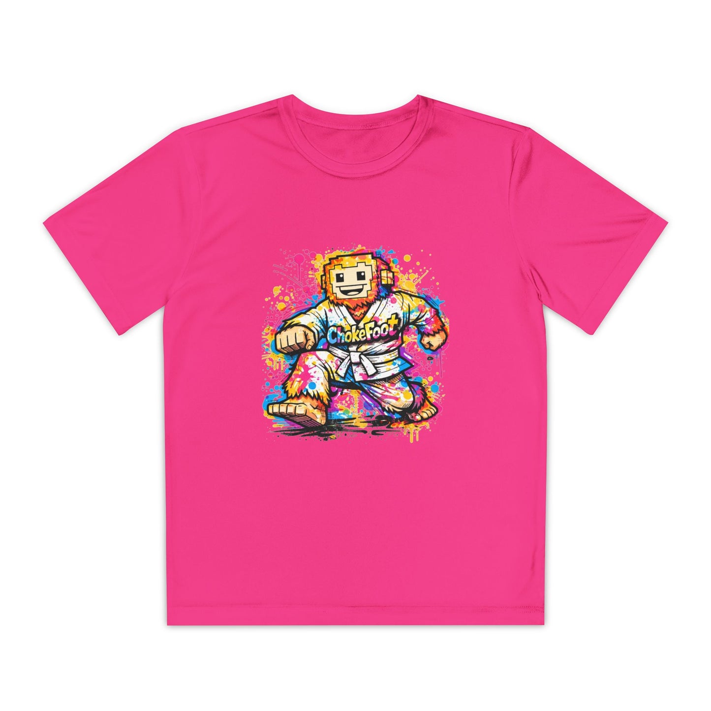 Kids Jiu-Jitsu Competitor T-Shirt — Colorful ChookFoot Gi Mascot Tee