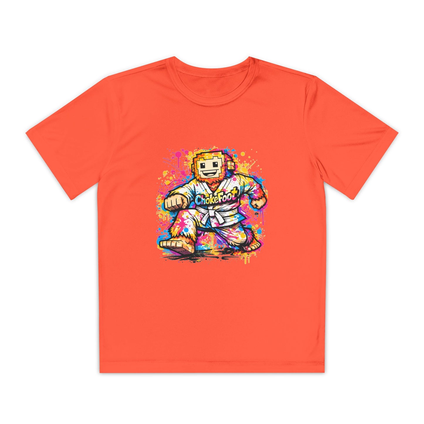 Kids Jiu-Jitsu Competitor T-Shirt — Colorful ChookFoot Gi Mascot Tee