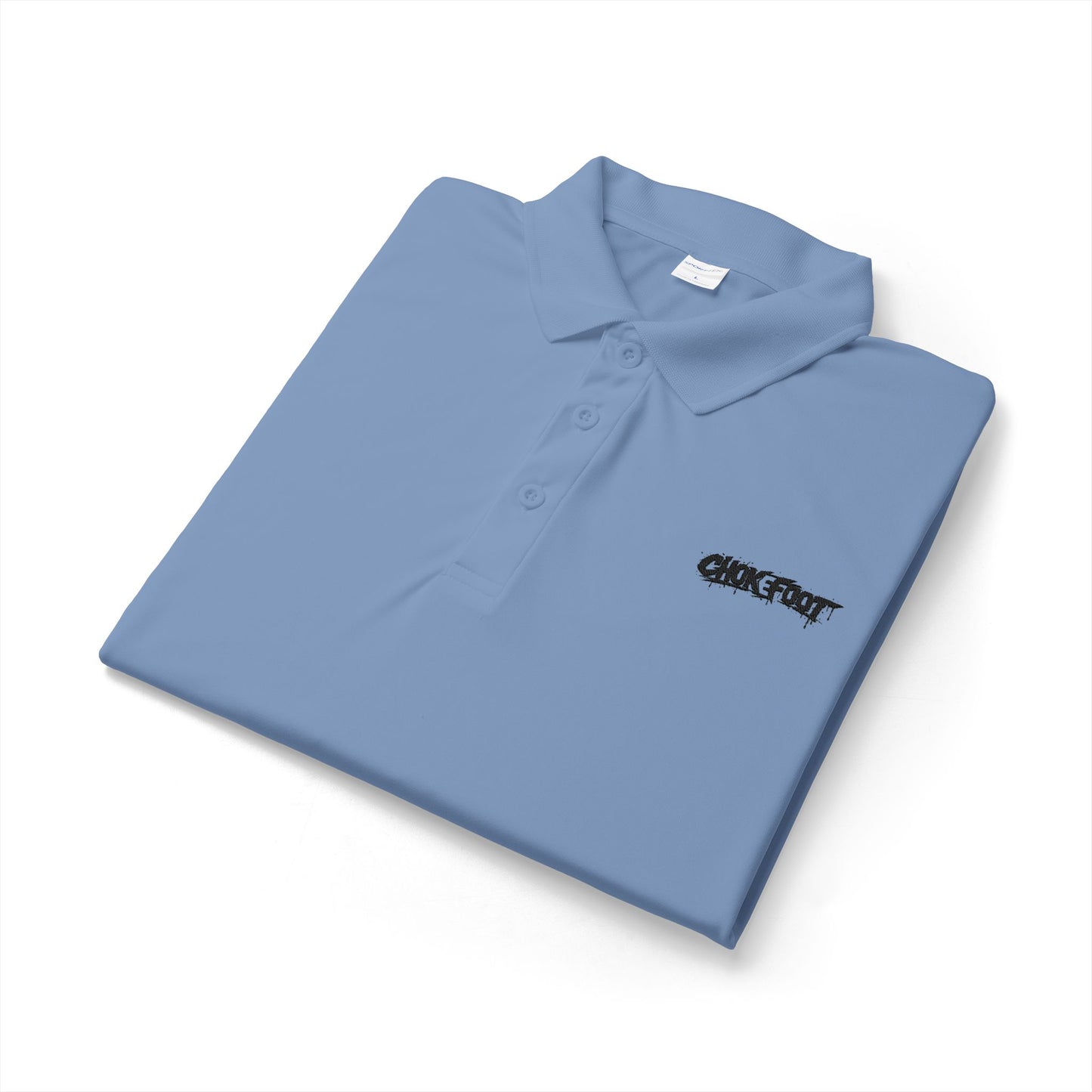 Embroidered Crew Polo — ChokeFoot Logo Athletic Performance Shirt