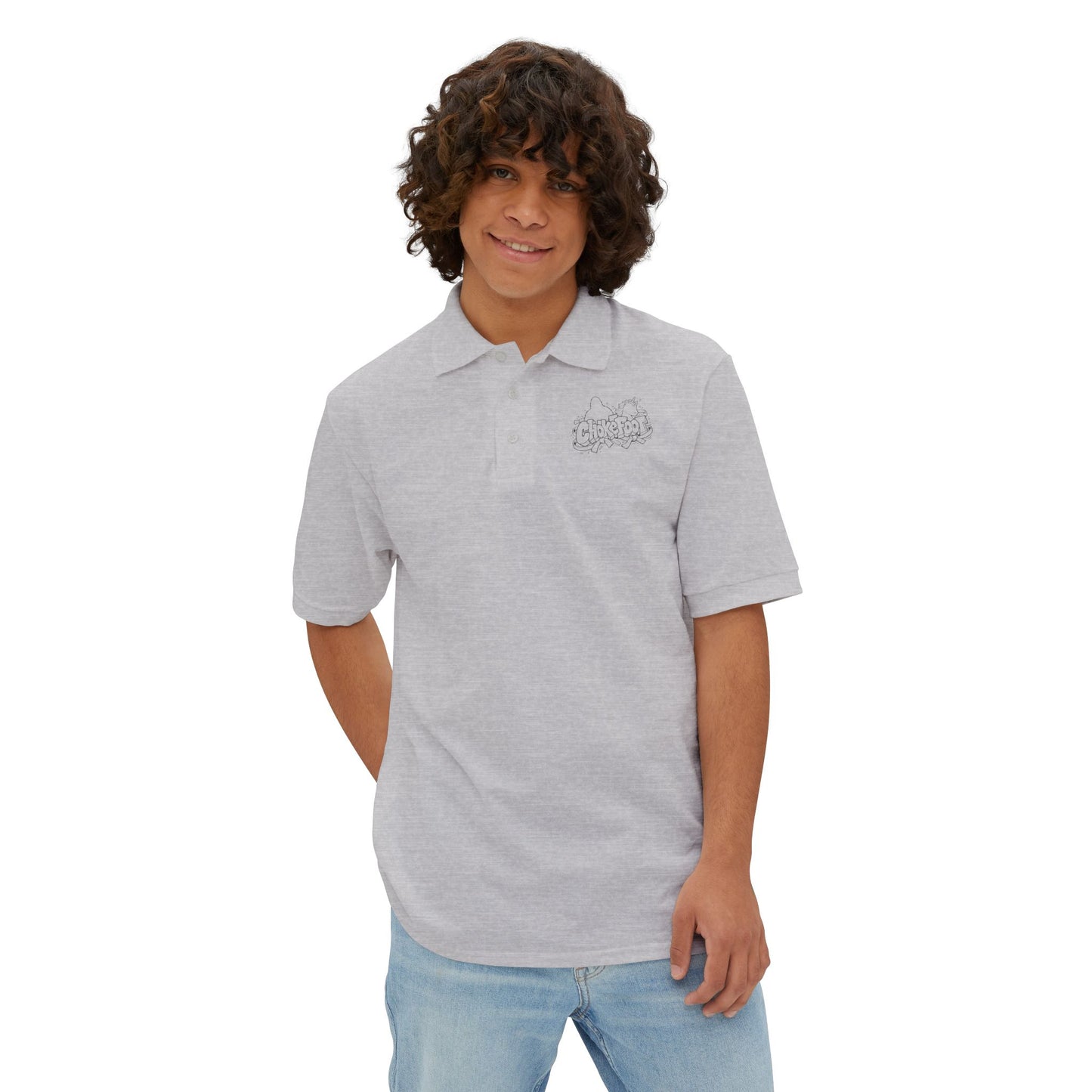Piqué ChokeFoot Polo Shirt — Subtle Chest Logo Golf & Casual Polo