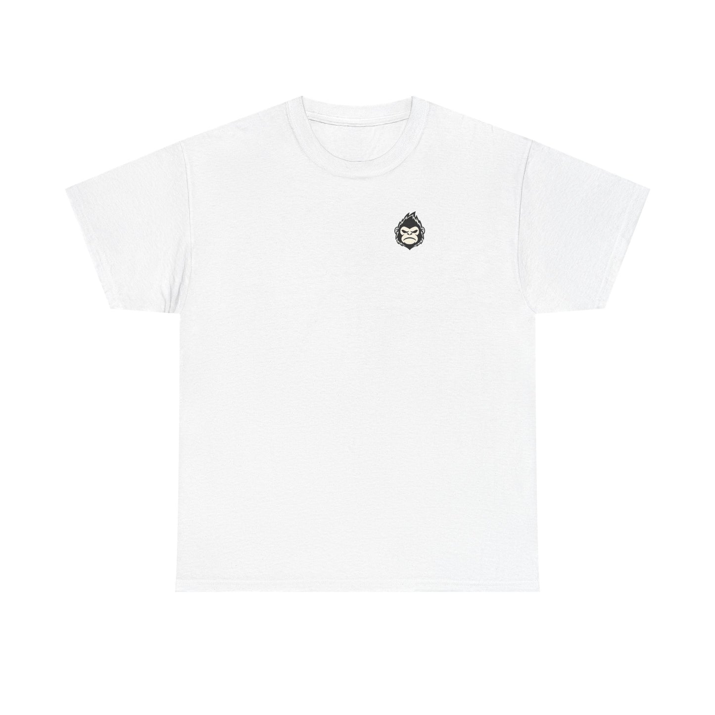 ChokeFoot Patch Tee — Minimal White T‑Shirt with Small ChokeFoot Badge