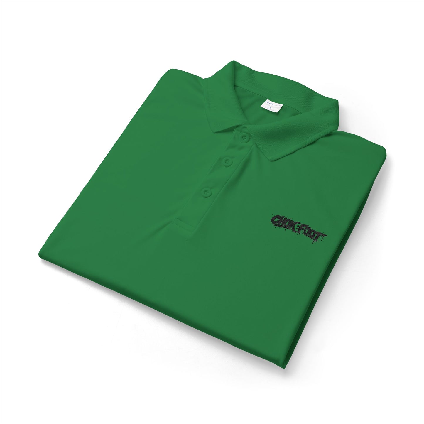 Embroidered Crew Polo — ChokeFoot Logo Athletic Performance Shirt