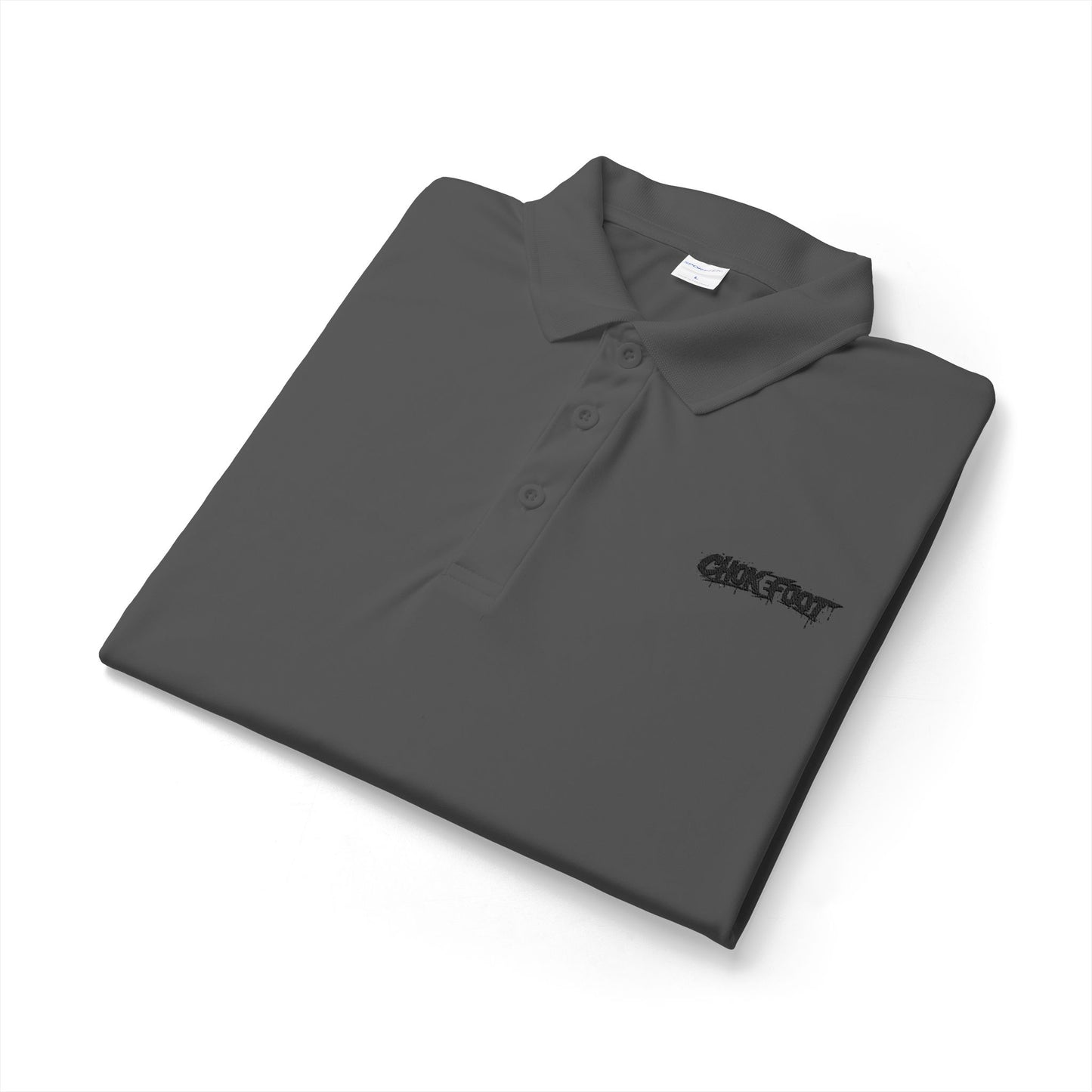 Embroidered Crew Polo — ChokeFoot Logo Athletic Performance Shirt