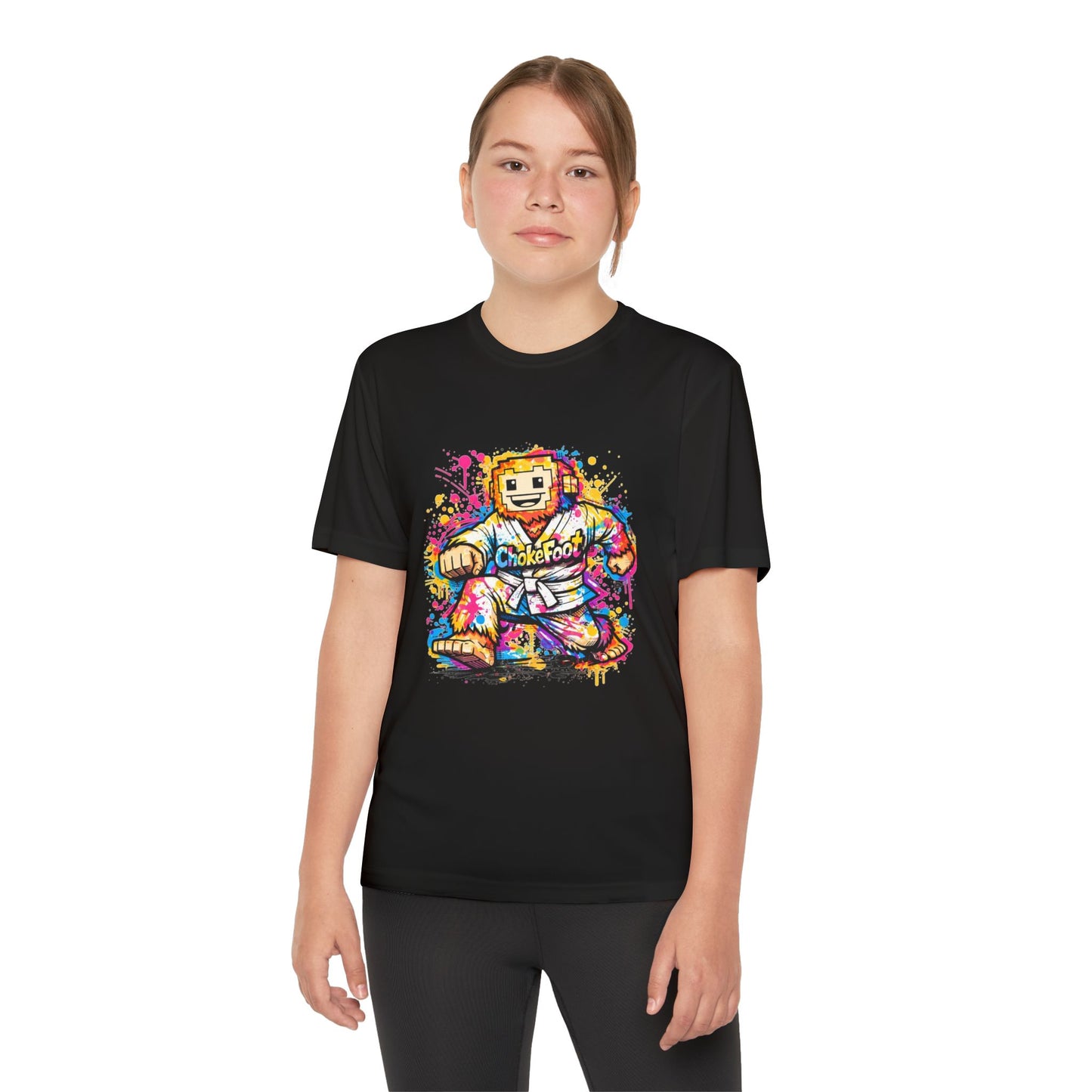 Kids Jiu-Jitsu Competitor T-Shirt — Colorful ChookFoot Gi Mascot Tee