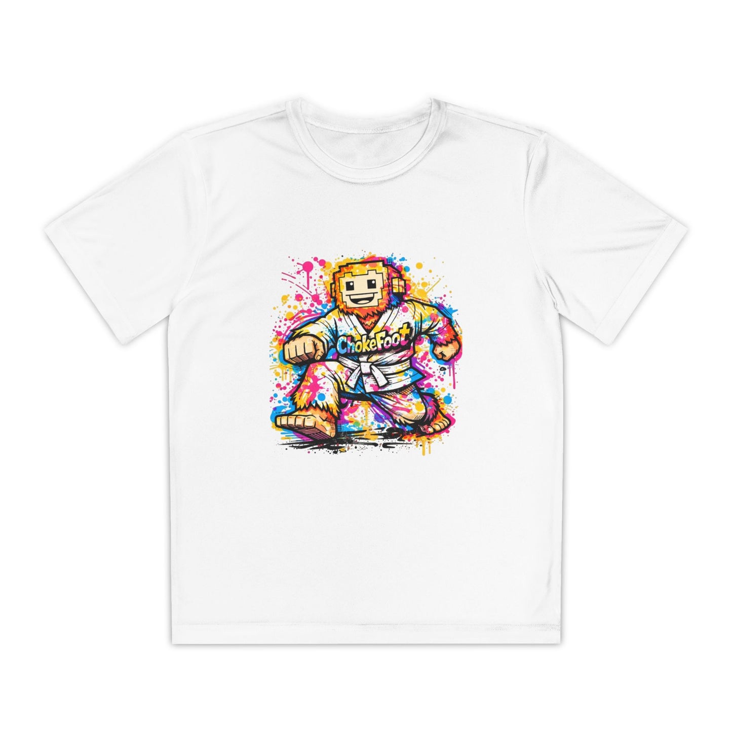 Kids Jiu-Jitsu Competitor T-Shirt — Colorful ChookFoot Gi Mascot Tee
