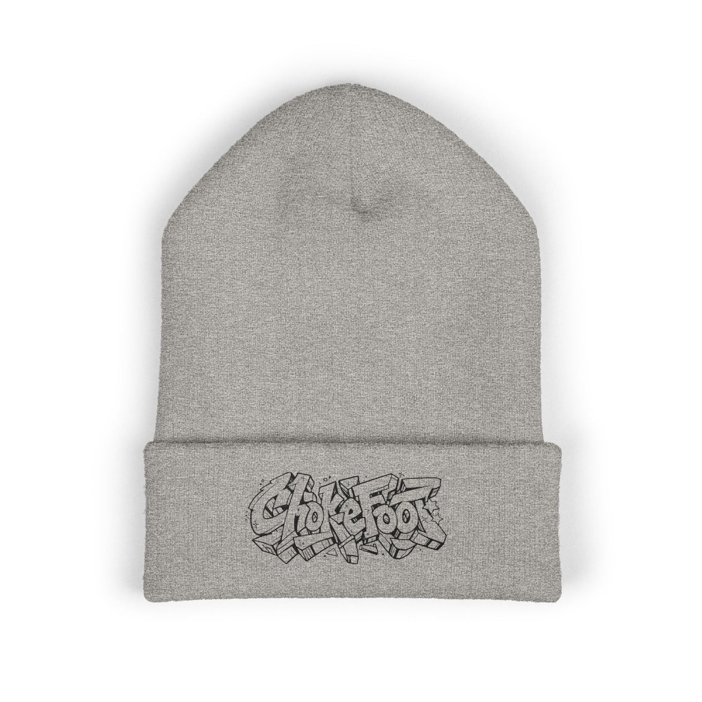 Embroidered ChokeFoot Graffiti Logo Beanie – Classic Cuffed Knit Hat