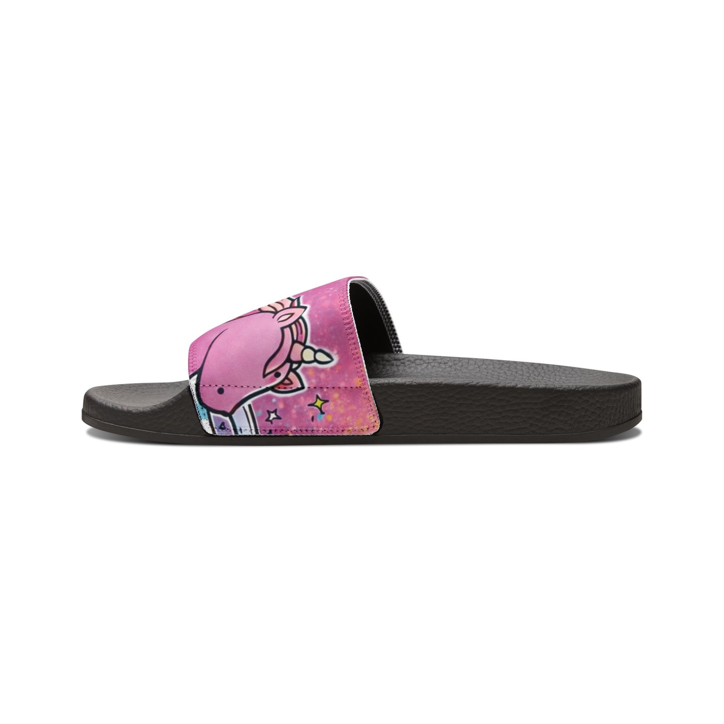 Youth Unicorn Bigfoot Graffiti Slide ChokeFoot Sandals — Removable Strap Kids Slides