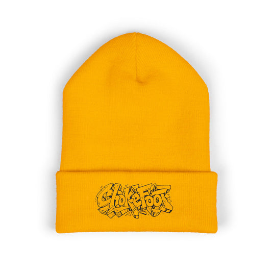 Embroidered ChokeFoot Graffiti Logo Beanie – Classic Cuffed Knit Hat