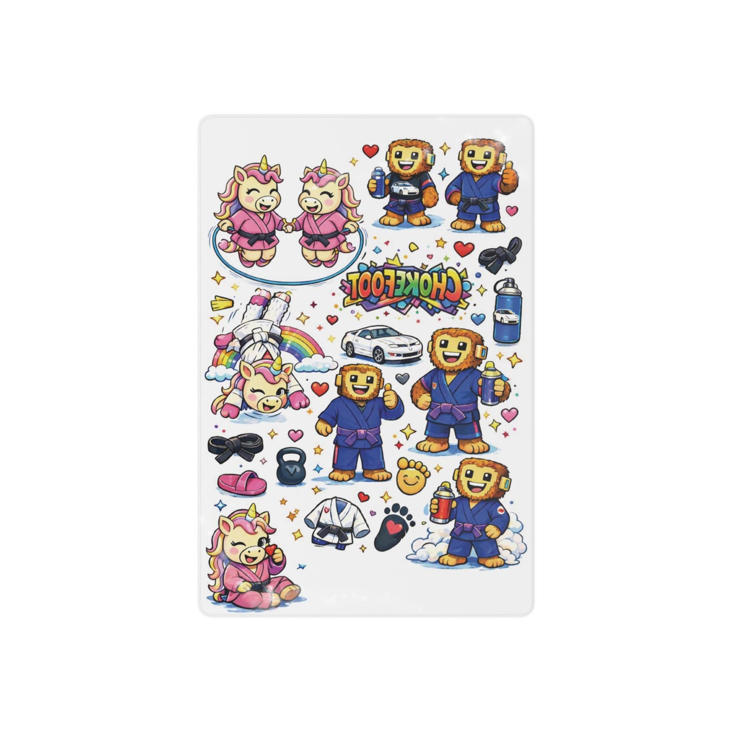 Cute ChokeFoot Character Temporary Tattoos
