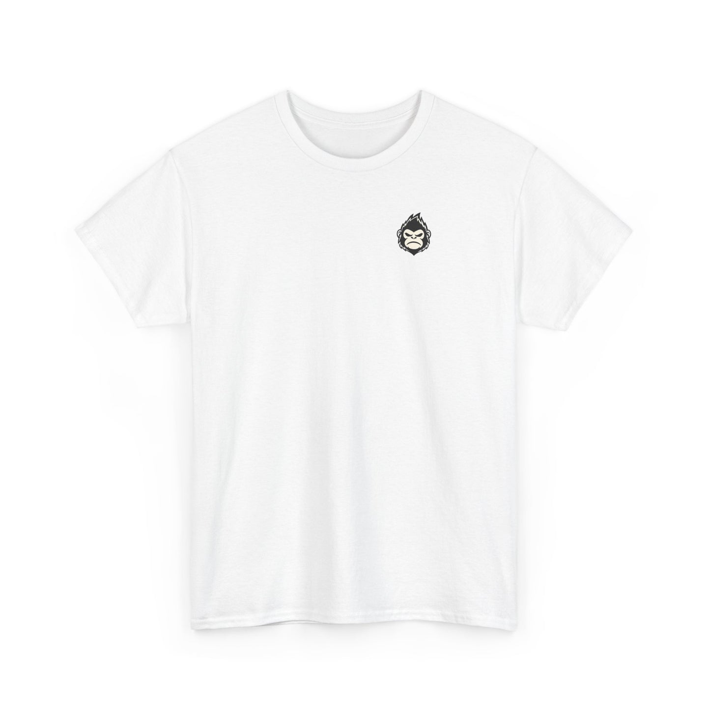 ChokeFoot Patch Tee — Minimal White T‑Shirt with Small ChokeFoot Badge