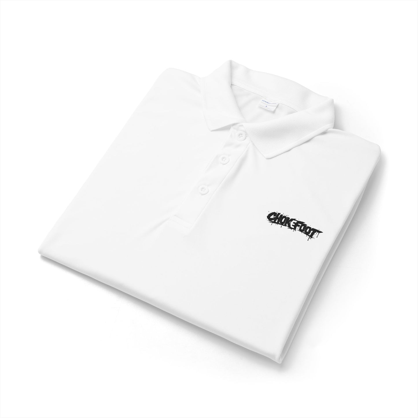 Embroidered Crew Polo — ChokeFoot Logo Athletic Performance Shirt