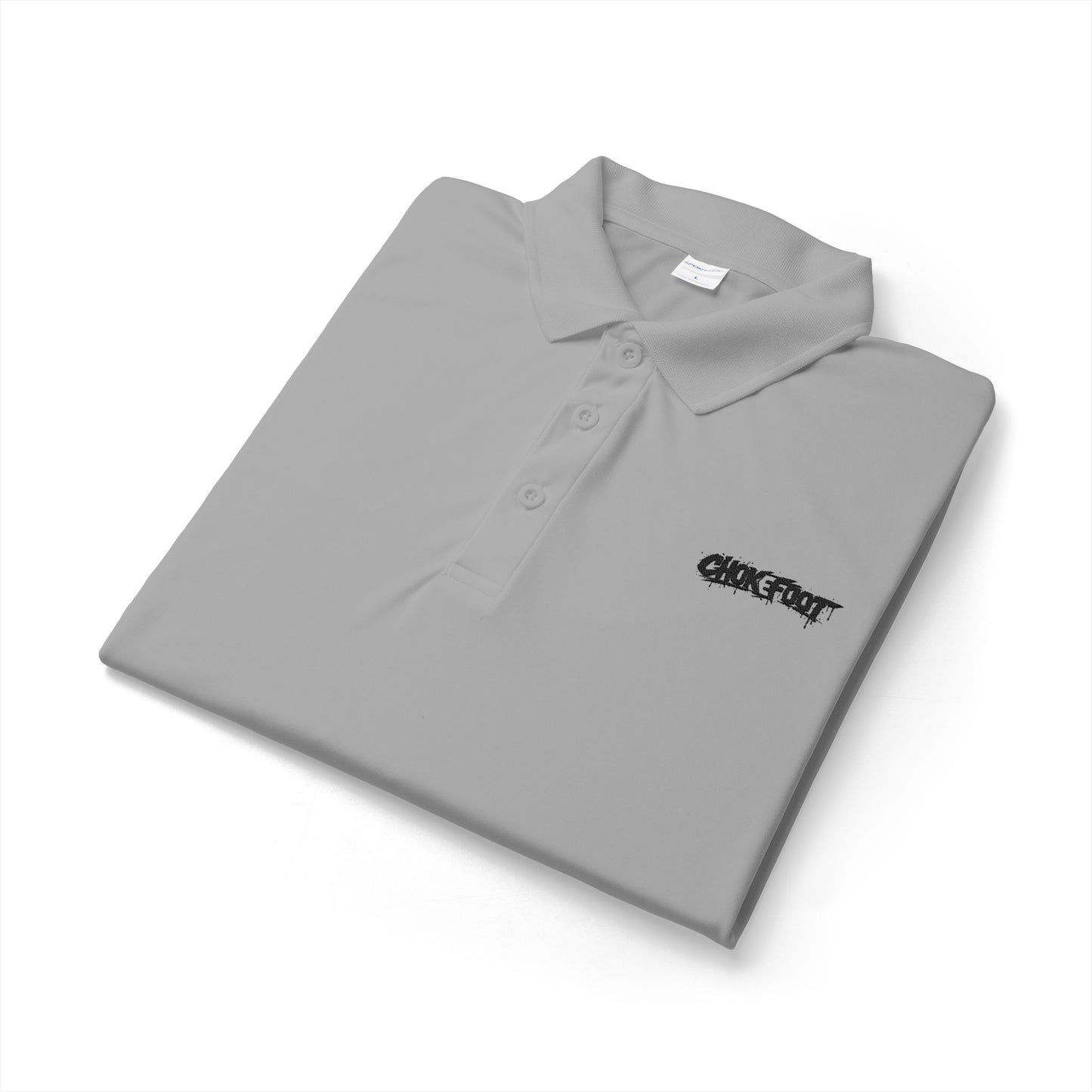 Embroidered Crew Polo — ChokeFoot Logo Athletic Performance Shirt