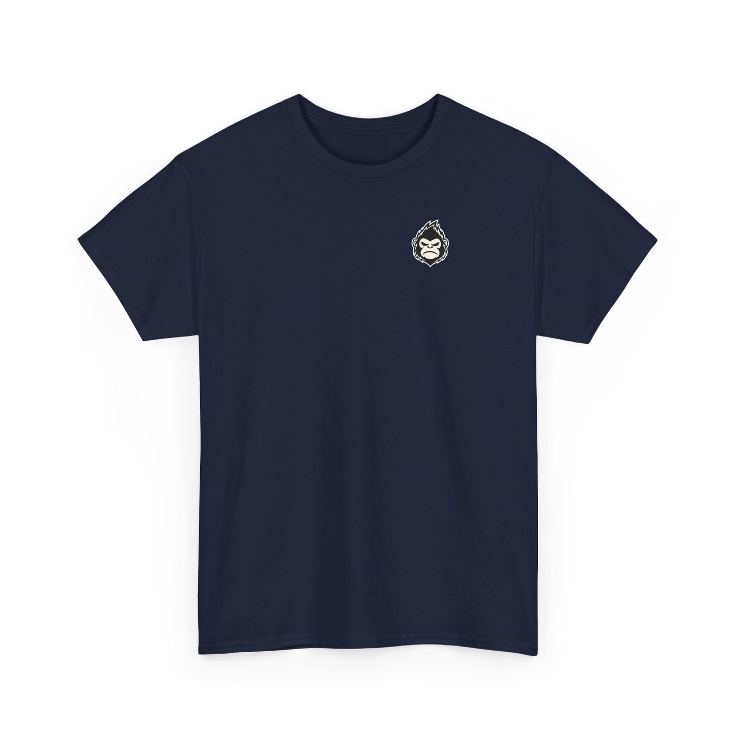 ChokeFoot Patch Tee — Minimal White T‑Shirt with Small ChokeFoot Badge