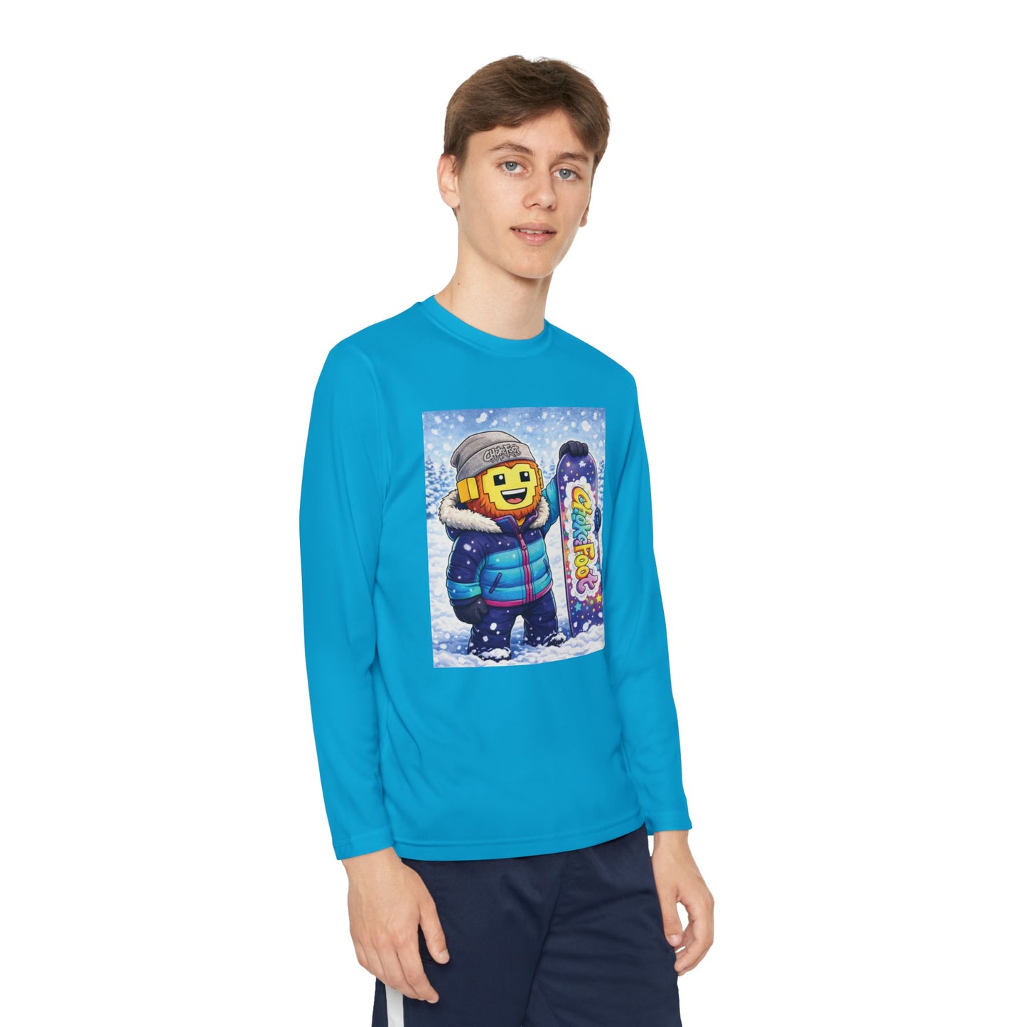 Youth Snowboarder ChokeFoot Graphic Long Sleeve Tee