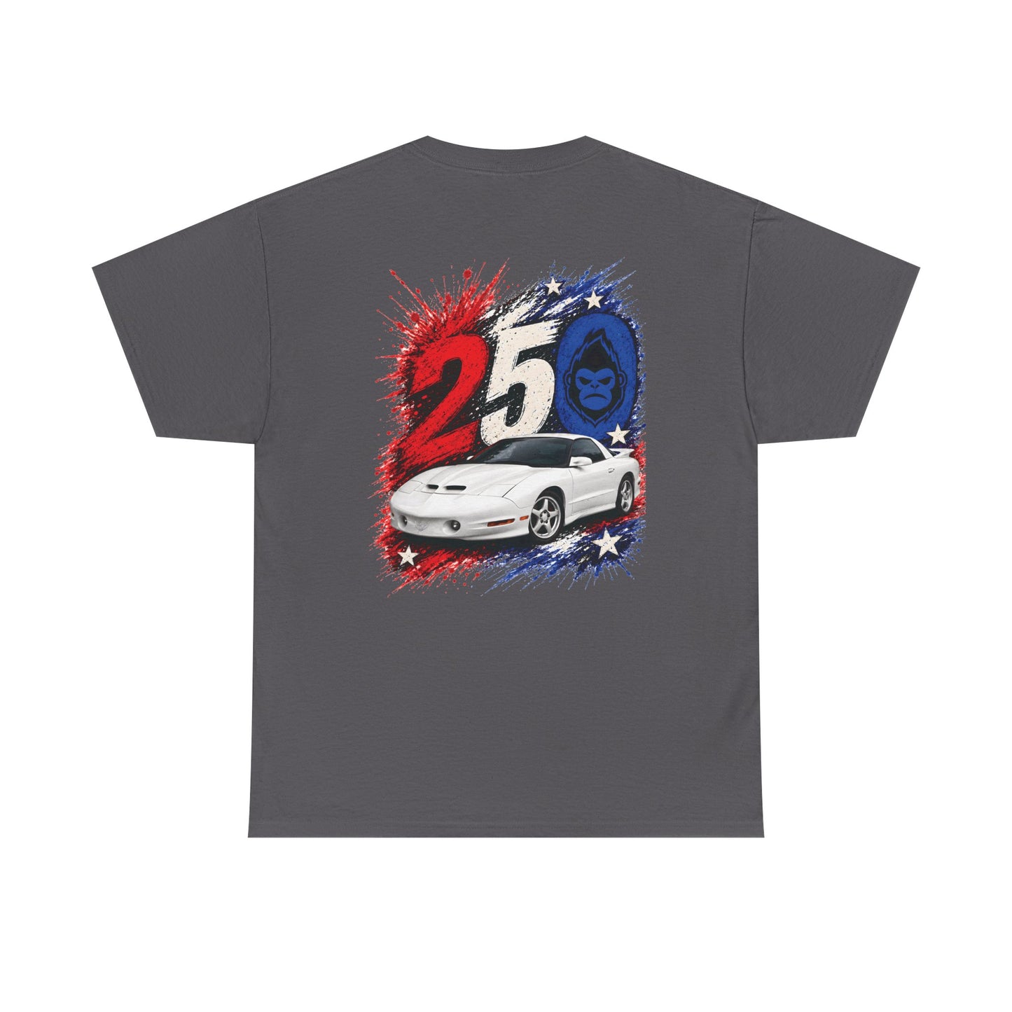 25th Anniversary Firehawk T‑Shirt — Retro Muscle Car Graphic Tee