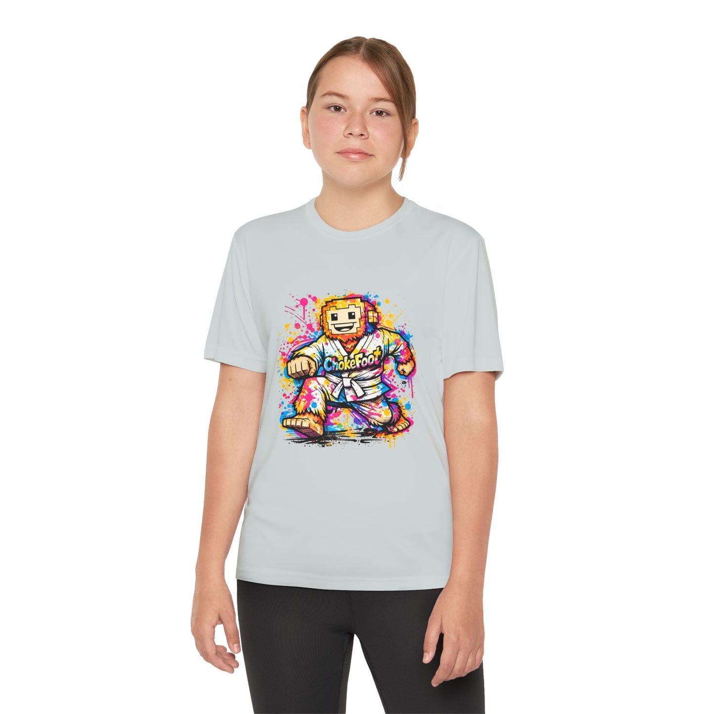 Kids Jiu-Jitsu Competitor T-Shirt — Colorful ChookFoot Gi Mascot Tee