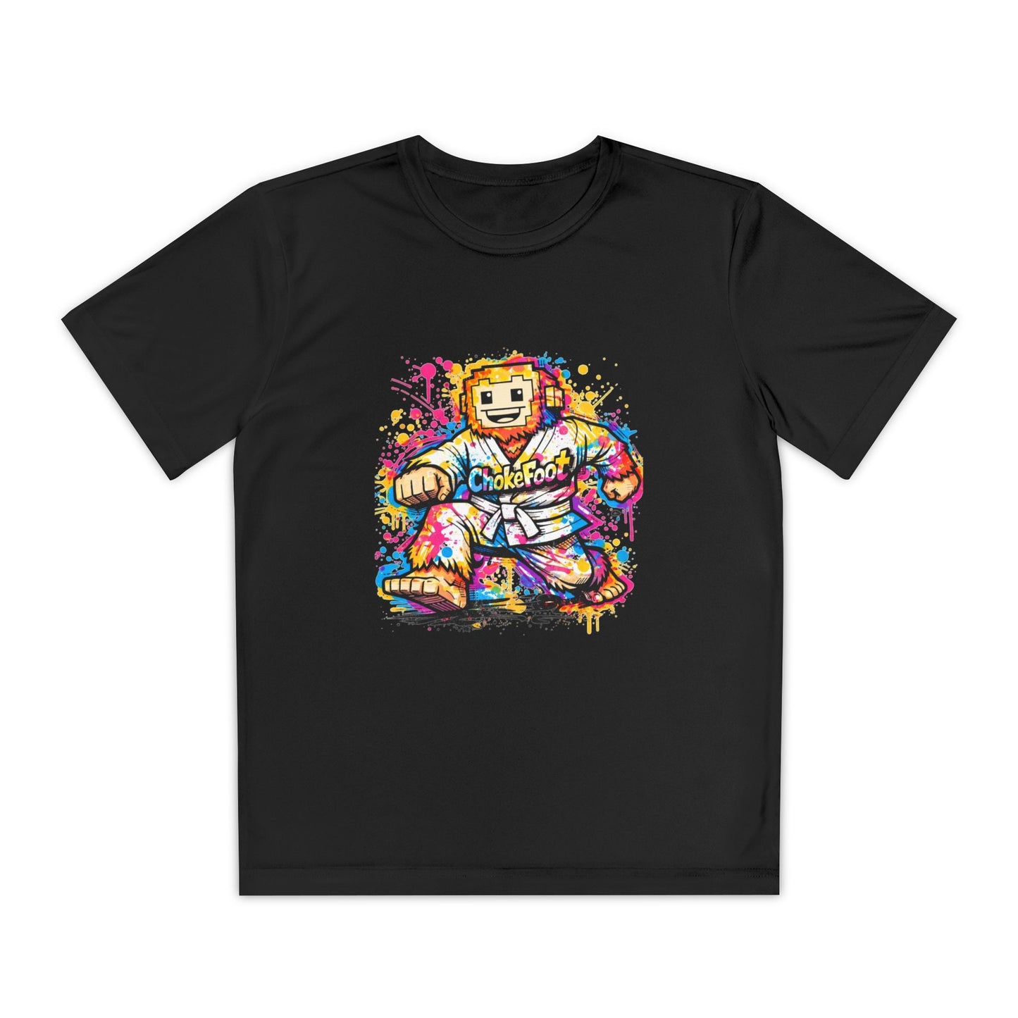Kids Jiu-Jitsu Competitor T-Shirt — Colorful ChookFoot Gi Mascot Tee